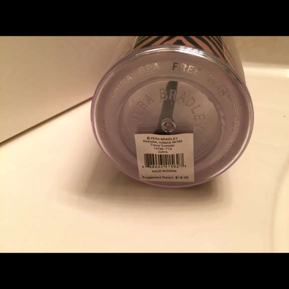 21 oz Travel Cup Beverage Tumbler & Straw ~ Zebra - Picture 5 of 5